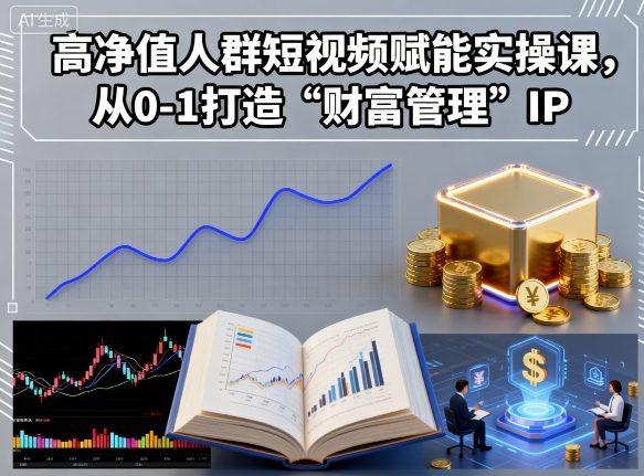 高净值人群短视频赋能实操课，从0-1打造“财富管理”IP-三月轻创