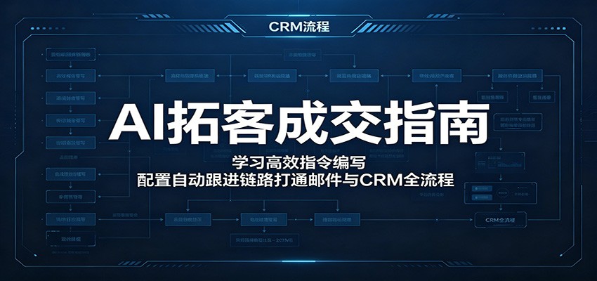 AI拓客成交指南:学习高效指令编写,配置自动跟进链路打通邮件与CRM全流程-三月轻创