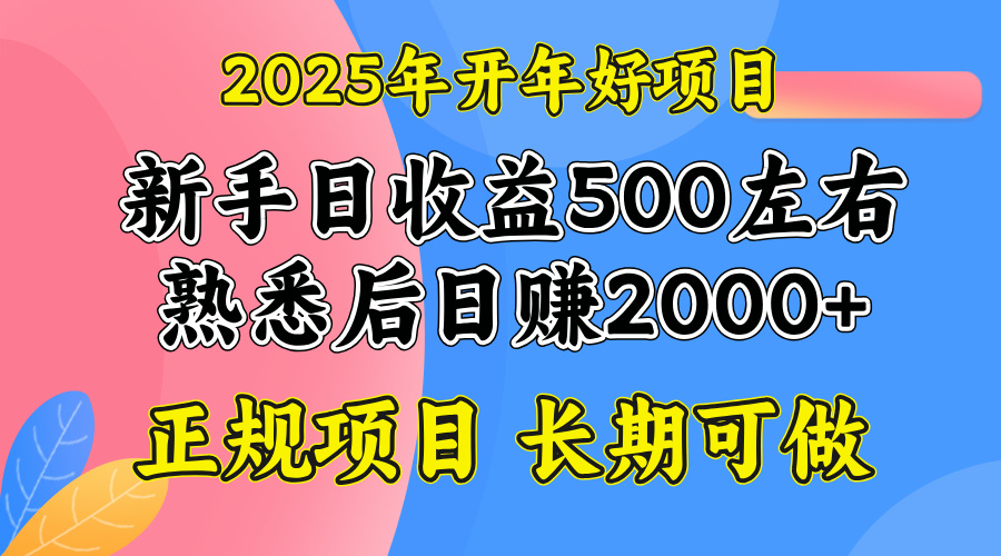 2025开年好项目，单号日收益2000左右-三月轻创