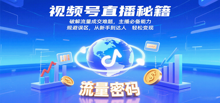 视频号直播秘籍，破解流量成交难题，主播必备能力，规避误区，从新手到达人轻松变现-三月轻创