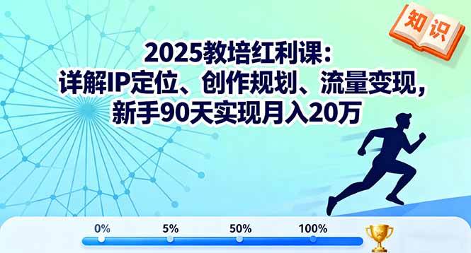 （16178期）2025教培红利课：详解IP定位、创作规划、流量变现，新手90天实现月入20万-三月轻创