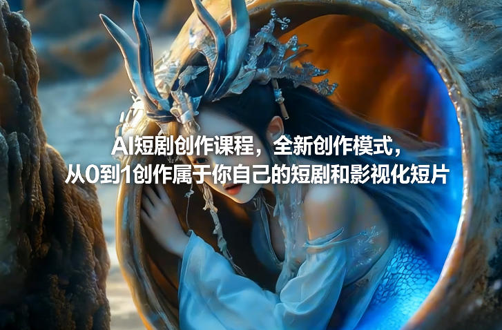 AI短剧创作课程，全新创作模式，从0到1创作属于你自己的短剧和影视化短片-三月轻创