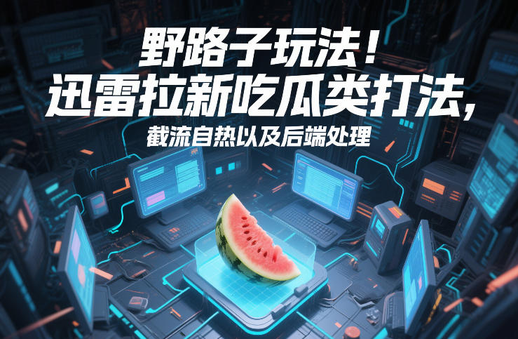 野路子玩法！迅雷拉新吃瓜类打法，截流自热以及后端处理-三月轻创