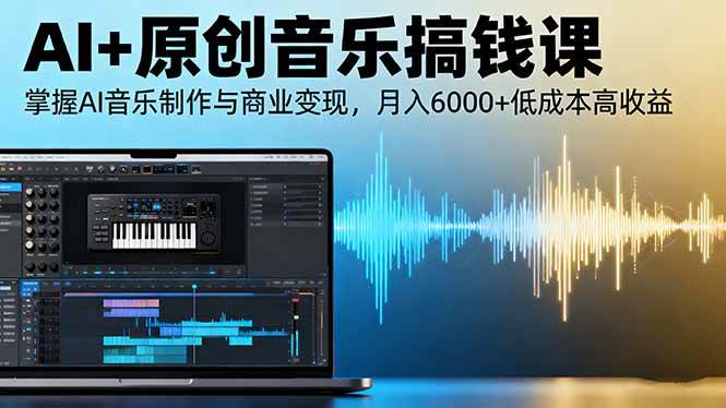 （16324期）AI+原创音乐搞钱课：掌握AI音乐制作与商业变现，月入6000+低成本高收益-三月轻创