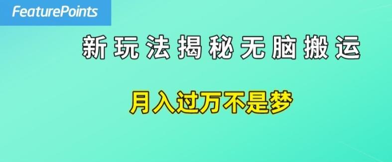 简单操作，每天50美元收入，搬运就是赚钱的秘诀【揭秘】-三月轻创