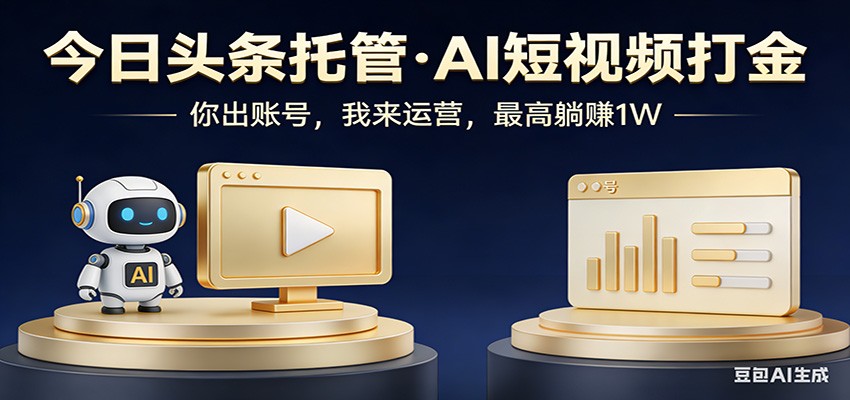 头条号AI托管,我提供作品,你提供账号,每天5分钟发布,小白躺赚3000+-三月轻创