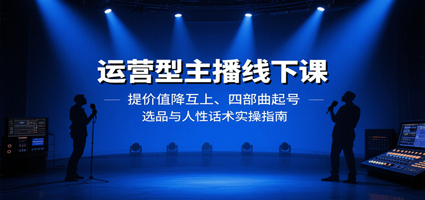 运营型主播线下课：提价值降互上、四部曲起号、选品与人性话术实操指南-三月轻创