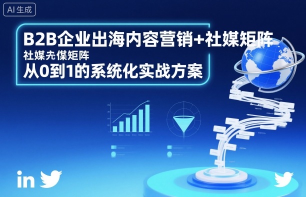 B2B企业出海内容营销+社媒矩阵，从0到1的系统化实战方案-三月轻创