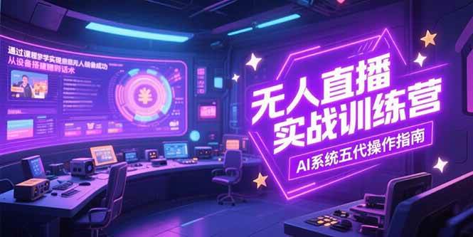（15315期）无人直播实操训练营，从设备搭建到话术，AI系统五代操作指南(7月更新)-三月轻创