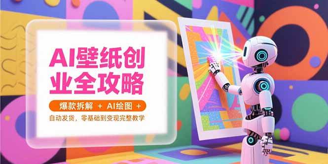 （15312期）AI壁纸创业全攻略，爆款拆解+AI绘图+自动发货，零基础到变现完整教学-三月轻创
