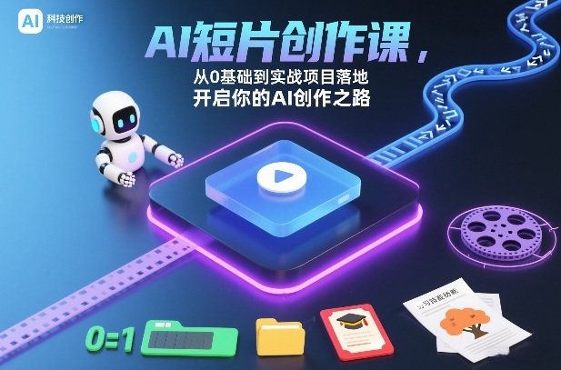 AI短片创作课，从0基础到实战项目落地，开启你的AI创作之路（更新0411）-三月轻创