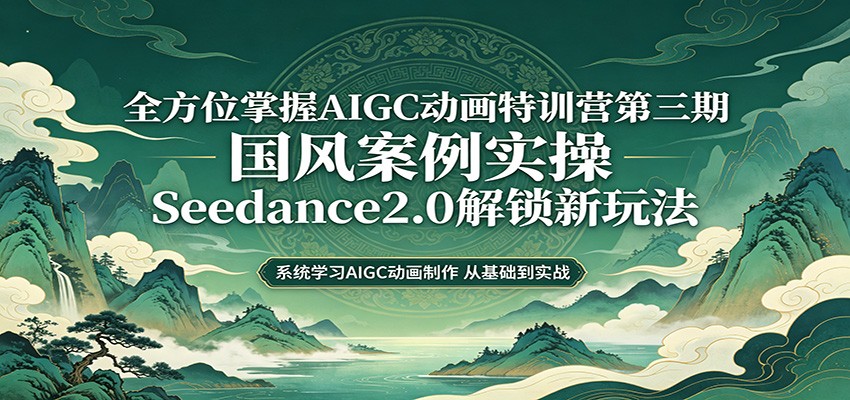 零基础AIGC动画精通第三期：国风案例实操，Seedance2.0解锁新玩法-三月轻创