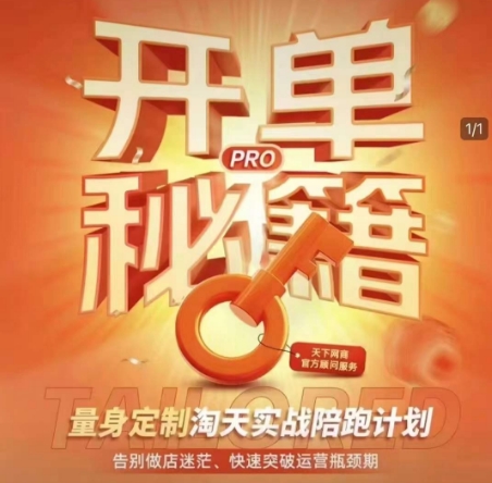 淘宝开单秘籍PRO，量身定制淘天实战陪跑计划，告别做店迷茫、快速突破运营瓶颈期-三月轻创