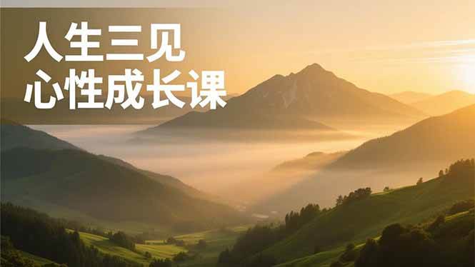 （16897期）人生三见心性成长课，见天地众生自己，搞透人性安顿身心，活出清晰自我，内在富足无价-三月轻创