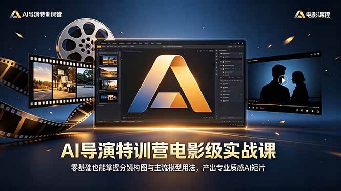 (18804期)AI导演特训营电影级实战课,零基础也能掌握分镜构图与主流模型用法,产出专业质感AI短片-三月轻创