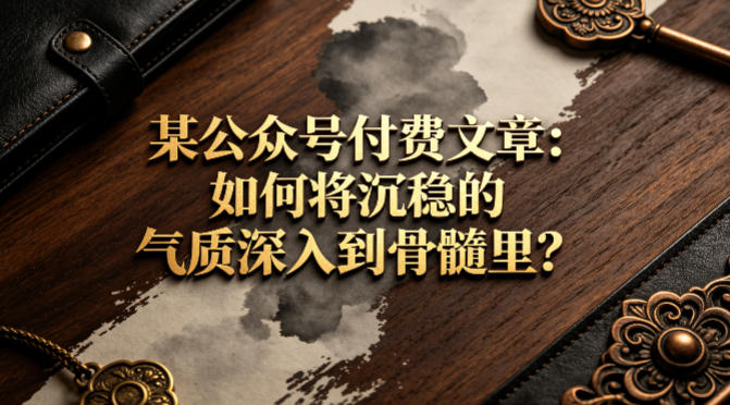 某公众号付费文章：如何将沉稳的气质深入到骨髓里？-三月轻创