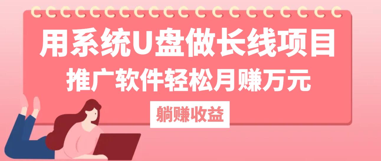 用系统U盘做长线项目，推广软件轻松月赚万元-三月轻创