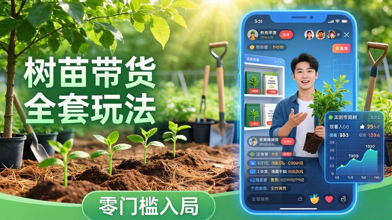 （17729期）视频号AI树苗带货全套玩法：零门槛入局，掌握豆包、千问等AI工具制作树苗视频的全套流程-三月轻创