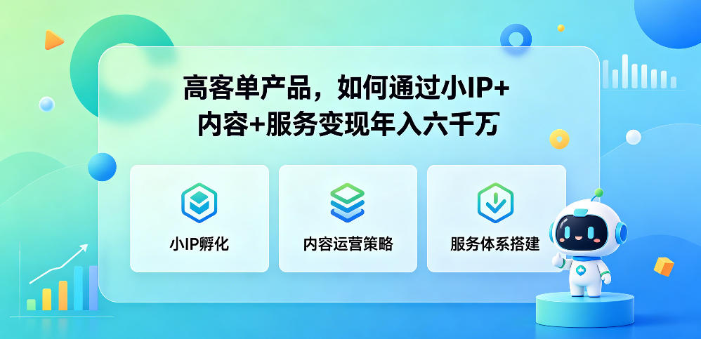高客单产品,如何通过小IP+内容+服务变现年入六干W-三月轻创