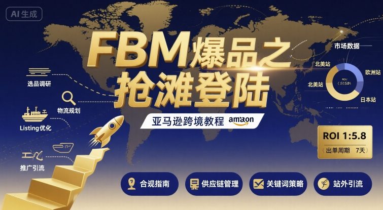 FBM爆品之抢滩登陆-亚马逊跨境教程-三月轻创