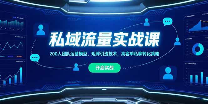 （15403期）私域流量实战课，200人团队运营模型，矩阵引流技术，高客单私聊转化策略-三月轻创