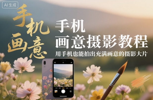 手机画意摄影教程，用手机也能拍出充满画意的摄影大片-三月轻创