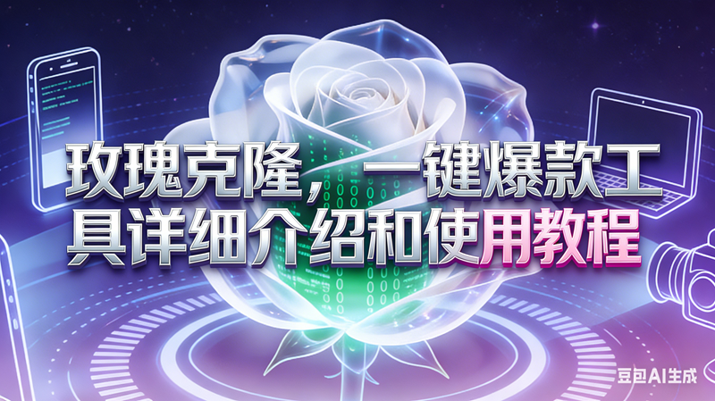 （16802期）玫瑰克隆工具，自媒体必备神器，一键爆款工具详细介绍和使用教程-三月轻创