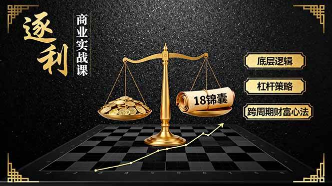 （16753期）《逐 利》商业实战课，底层逻辑、杠杆策略、18锦囊，跨周期财富心法（更新）-三月轻创