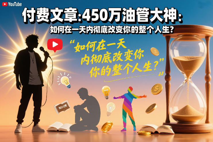 付费文章：450万油管大神：如何在一天内彻底改变你的整个人生？-三月轻创