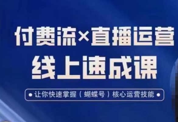 视频号付费流实操课程，付费流✖️直播运营速成课，让你快速掌握视频号核心运营技能-三月轻创