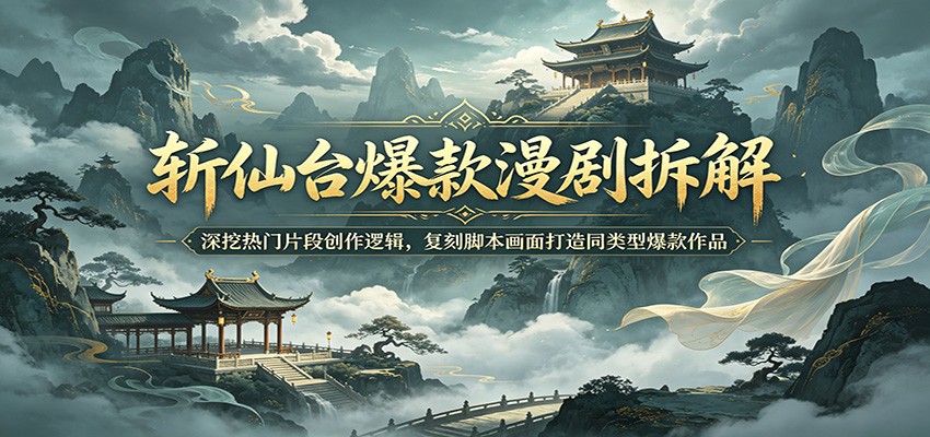 斩仙台爆款漫剧拆解:深挖热门片段创作逻辑,复刻脚本画面打造同类型爆款作品-三月轻创