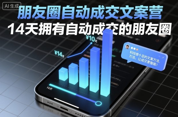 朋友圈自动成交文案营，14天拥有自动成交的朋友圈-三月轻创