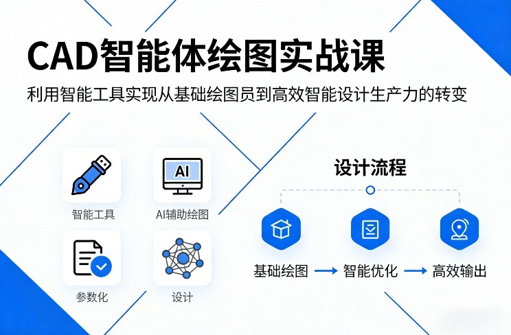 CAD智能体绘图实战课，利用智能工具，实现从基础绘图员到高效智能设计生产力的转变-三月轻创