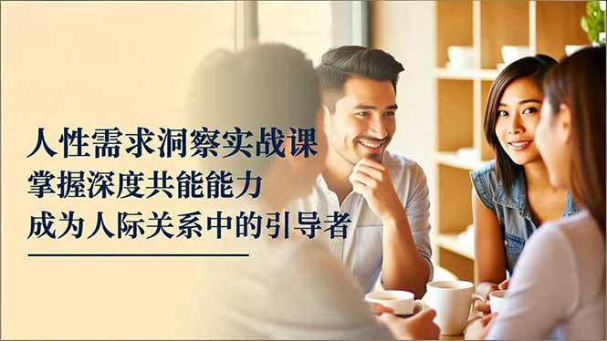 （16683期）人性需求洞察实战课，掌握深度共感能力，成为人际关系中的引导者-三月轻创