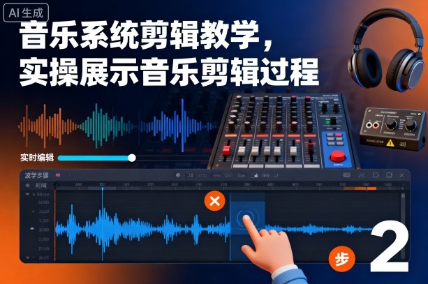 音乐系统剪辑教学，实操展示音乐剪辑过程-三月轻创