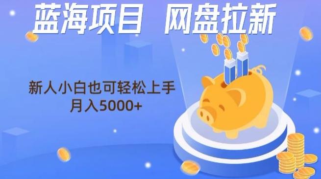 蓝海项目网盘拉新，新人小白也可操作，每月收入5000+-三月轻创