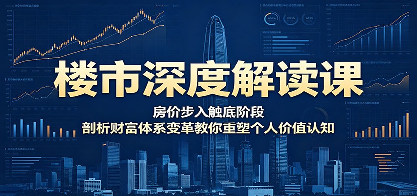 楼市深度解读课：房价步入触底阶段，剖析财富体系变革教你重塑个人价值认知-三月轻创