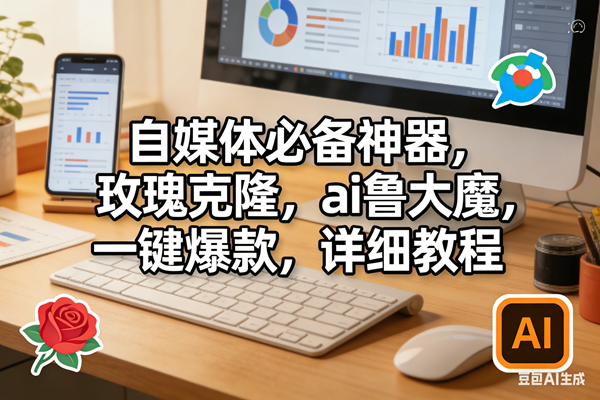 （17886期）玫瑰克隆软件，ai鲁大魔工具，自媒体必备神器，一键爆款，详细教程。-三月轻创