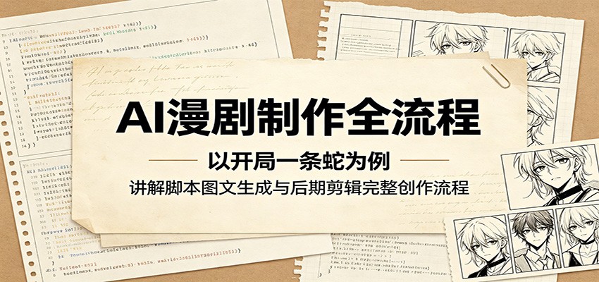 AI漫剧制作全流程：以开局一条蛇为例，讲解脚本图文生成与后期剪辑完整创作流程-三月轻创