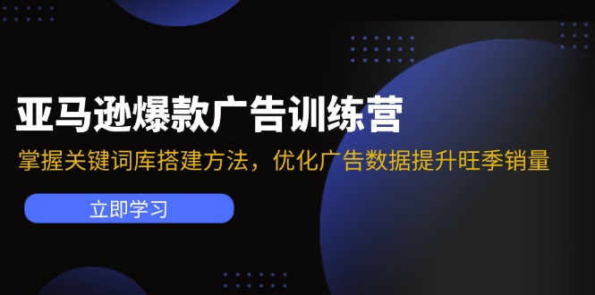 亚马逊爆款广告训练营：掌握关键词库搭建方法，优化广告数据提升旺季销量-三月轻创