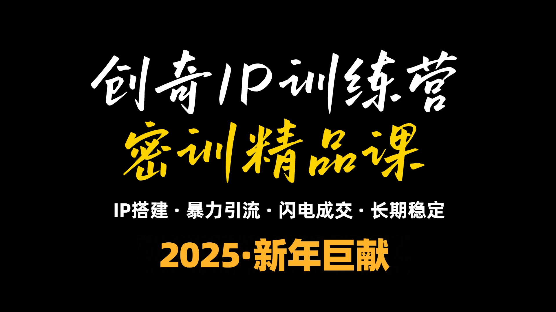 2025年“知识付费IP训练营”小白避坑年赚百万，暴力引流，闪电成交-三月轻创