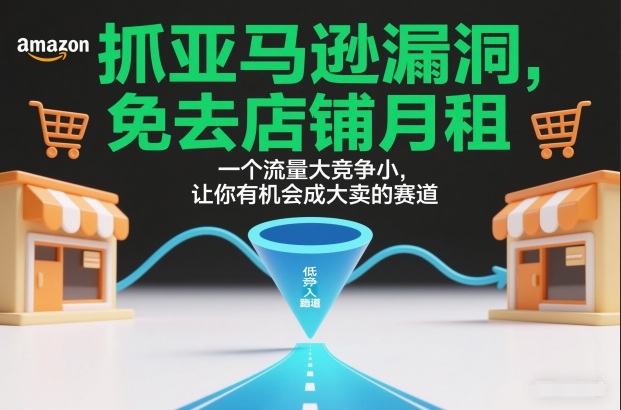 抓亚马逊漏洞，免去店铺月租，一个流量大竞争小，让你有机会成大卖的赛道-三月轻创