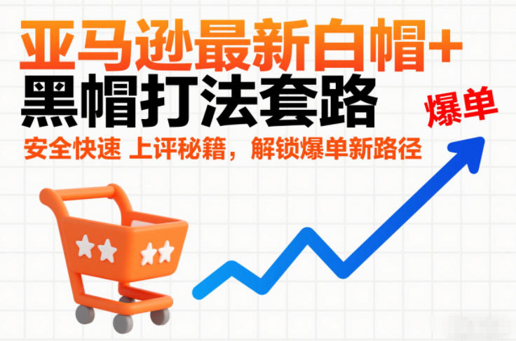 亚马逊最新白帽+黑帽打法套路，安全快速上评秘籍，解锁爆单新路径-三月轻创