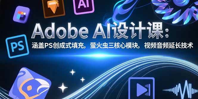 （15469期）Adobe AI设计课：涵盖PS创成式填充，萤火虫三核心模块，视频音频延长技术-三月轻创