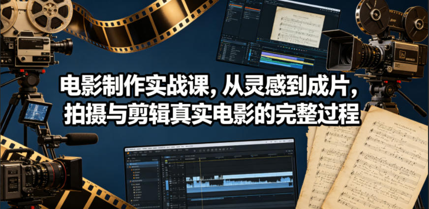 电影制作实战课,从灵感到成片,拍摄与剪辑真实电影的完整过程【原创双语字幕】-三月轻创