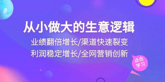 从小做大生意逻辑：业绩翻倍增长/渠道快速裂变/利润稳定增长/全网营销创新-三月轻创