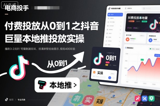 付费投放从0到1之抖音巨量本地推投放实操-三月轻创