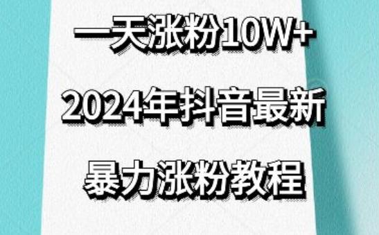 抖音最新暴力涨粉教程，视频去重，一天涨粉10w+，效果太暴力了，刷新你们的认知【揭秘】-三月轻创