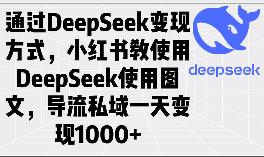 通过DeepSeek变现方式，小红书教使用DeepSeek图文，导流私域一天变现1000+-三月轻创