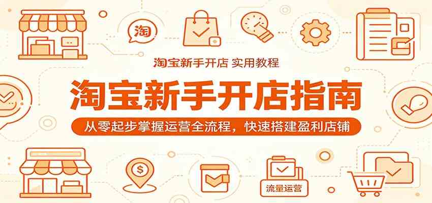 淘宝新手开店指南:从零起步掌握运营全流程,快速搭建盈利店铺-三月轻创